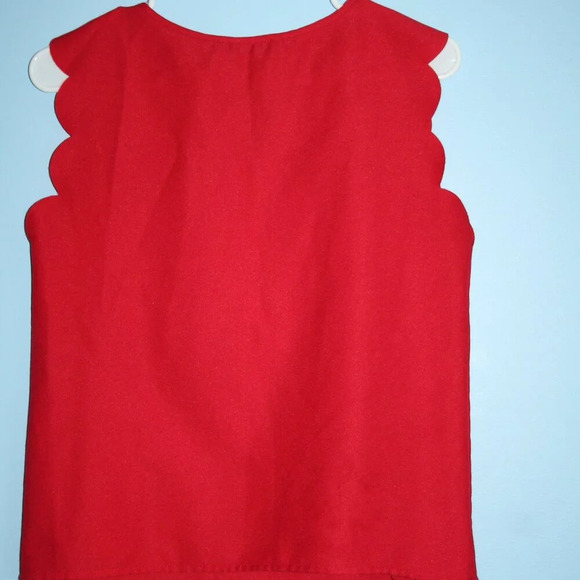 SHEIN Red High Neck Key-Hole Neckline Flutter Sleeves XS - Picture 11 of 13